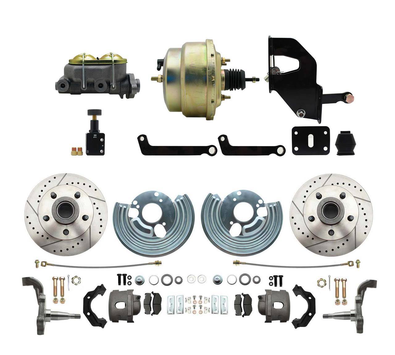 Mopar B-Body 1962-72, E-Body 1970-74 Power Drilled-Slotted Disc Brake Kit