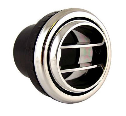 Round AC Vent Dual Vane Louver Chrome