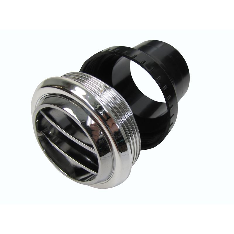 Round AC Vent Dual Vane Louver Chrome