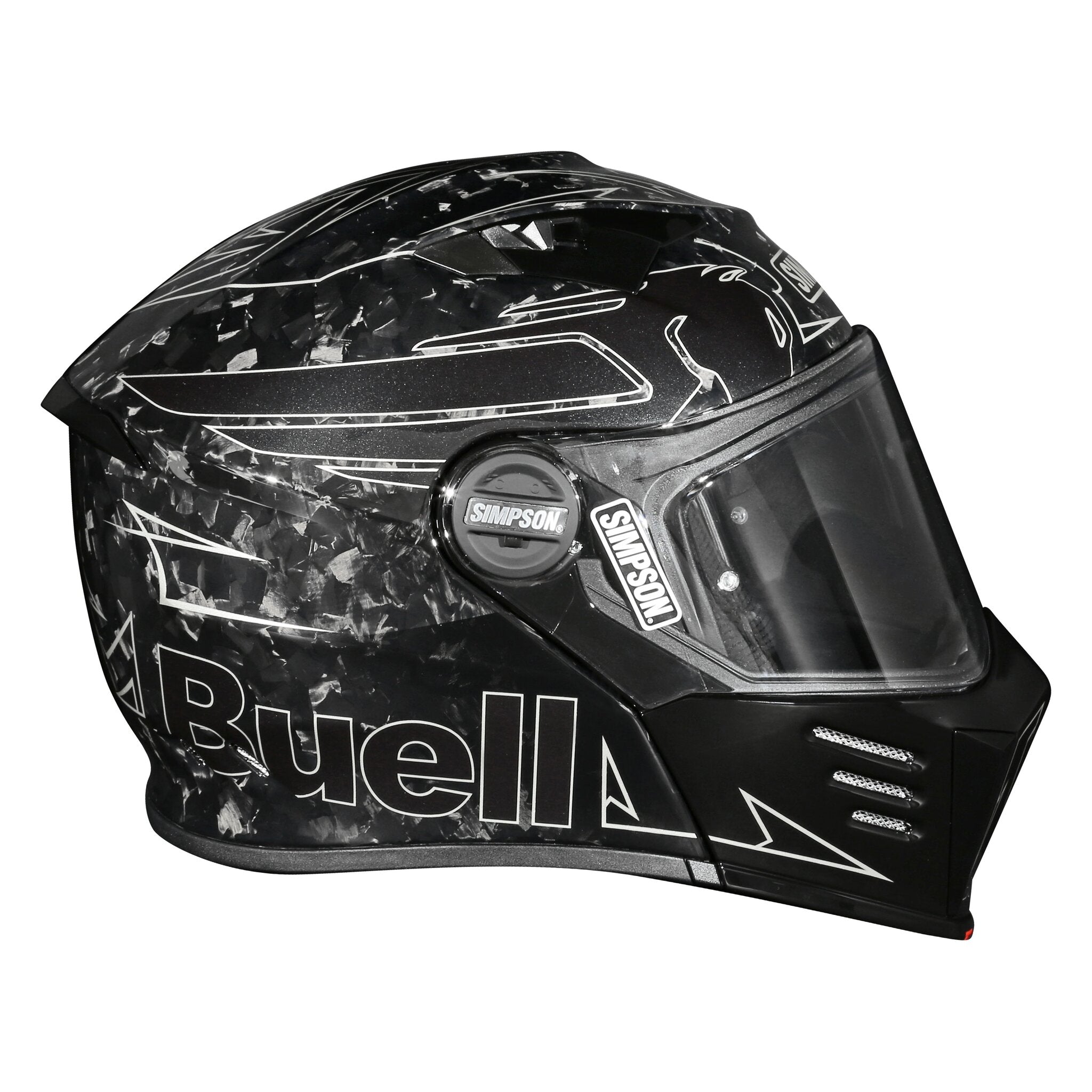 Simpson Mod Bandit Helmet - Buell Forged Carbon Fiber
