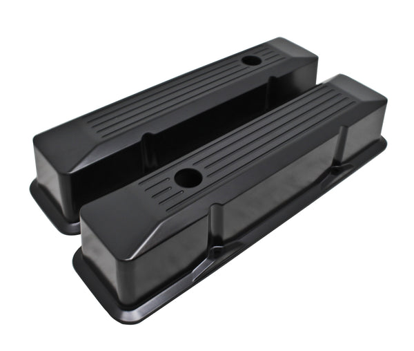 Small Block Chevy Tall Aluminum Valve Covers - Ball-milled
