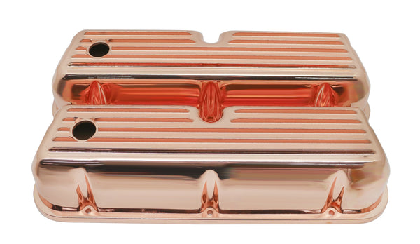 Small Block Ford Tall Aluminum Valve Covers - Finned