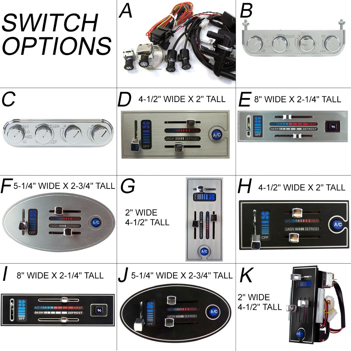 Complete A/C, Heat Hurricane System - Universal-Side Fittings