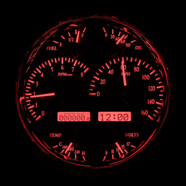 Universal Single 7" Round VHX Gauge Instrument