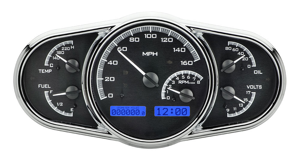 Universal 5" x 10" Multi-level Elliptical VHX Gauge Instrument
