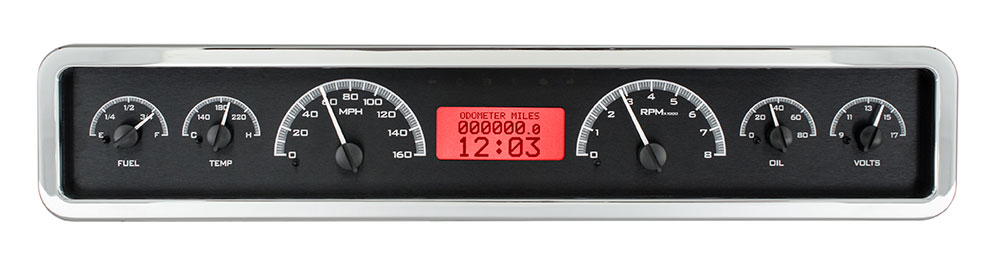Universal 3.75" x 19.5" Rectangle VHX Gauge Instrument
