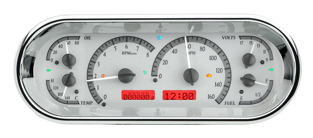 Universal 4.4" x 11.4" Rounded Rectangle VHX Gauge Instrument