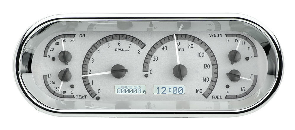 Universal 4.4" x 11.4" Rounded Rectangle VHX Gauge Instrument