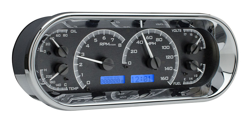 Universal 4.4" x 11.4" Rounded Rectangle VHX Gauge Instrument