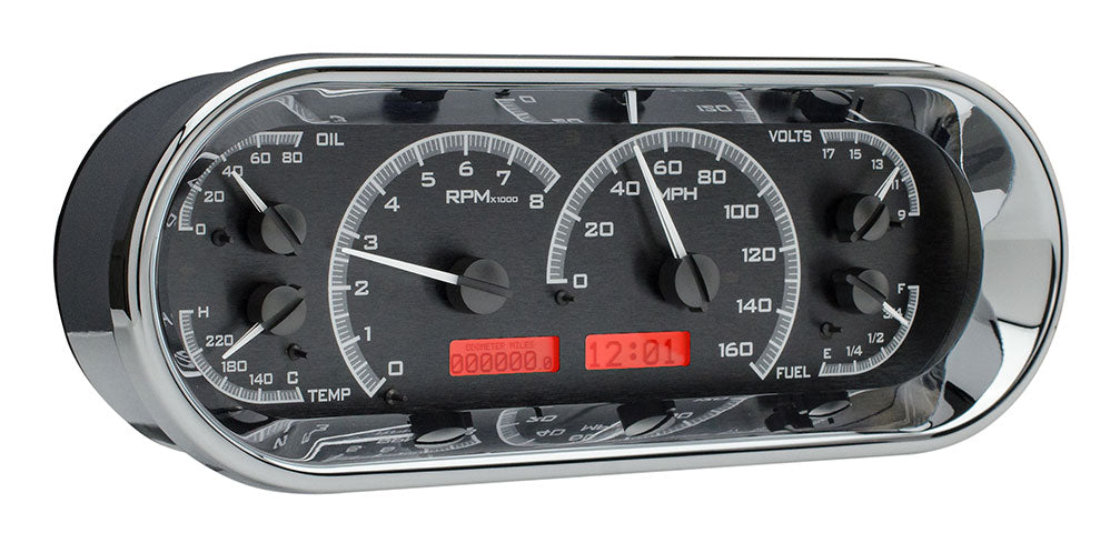 Universal 4.4" x 11.4" Rounded Rectangle VHX Gauge Instrument