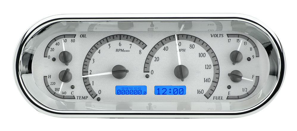 Universal 4.4" x 11.4" Rounded Rectangle VHX Gauge Instrument